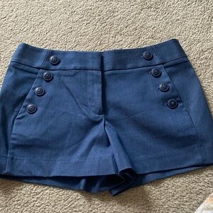 LOFT  Navy Shorts with Button Accents, pockets , NWT